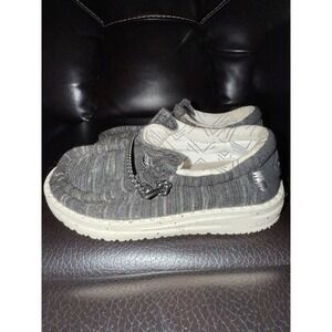 HEY DUDE Boys Gray Knit Slip On Loafer Sneakers‎ Casual Shoes
